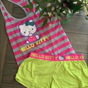 Hello Kitty Tank Top & Boxer Short Pajama Set